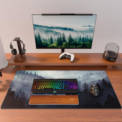 KTRIO Large Gaming Mouse Pad Desk Mat for Gamer, 31.5" x 11.8", Black, XL | Extended Size Design, Superior Micro-Weave Cloth, Non-Slip Rubber Base, Durable Stitched Edges, Water-Resistant Coating