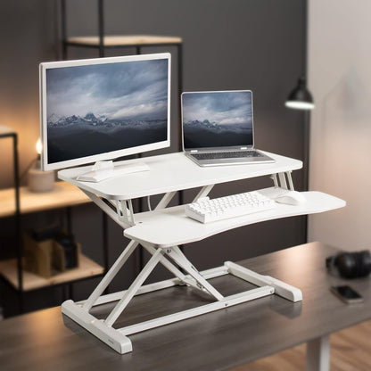 Black 32 in Standing Desk Converter, DESK-V000K