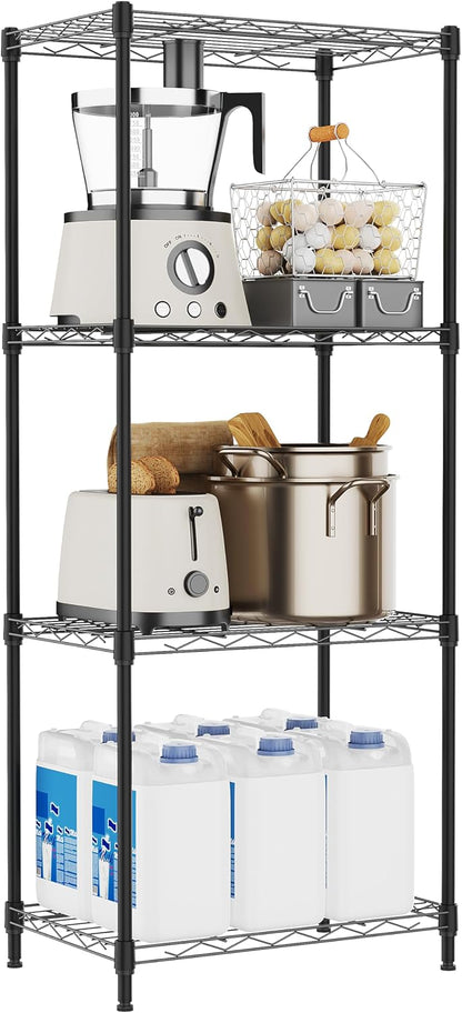 M MZG 450 lbs Steel Storage Shelving 3-Tier Utility Shelving Unit Steel Organizer Wire Rack for Home,Kitchen,Office (11.8" D x 17.7" W x 26.3" H) - Colors B