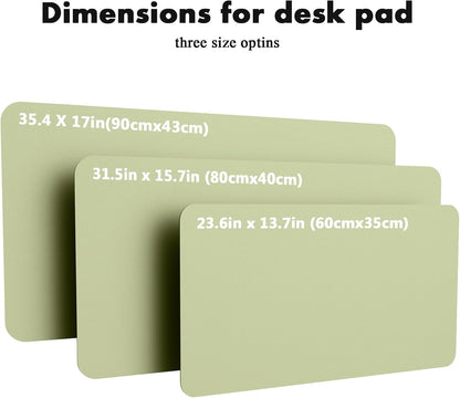 Double-Sided Desk Pad, 31.5"x15.7"Leather Desk Mat, Eco Cork Desk Pad Protector,Large Mouse Pad,Waterproof Desk Blotter for Office/Home(Coffee)