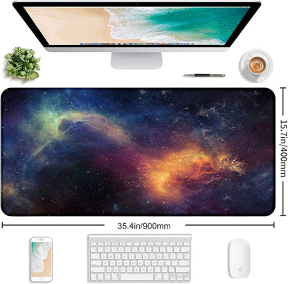 Retro American Flag XL Gaming Mouse Pad with Stitching Edge Laptop Desk Mat