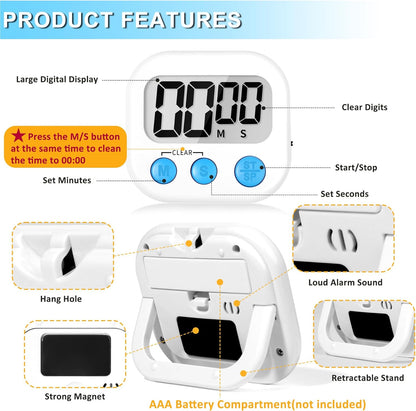 ZILLEEN Classroom Timer for Kids Teachers 2 Pack Digital Timers
