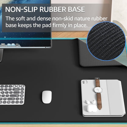 KTRIO Large Gaming Mouse Pad Desk Mat for Gamer, 31.5" x 11.8", Black, XL | Extended Size Design, Superior Micro-Weave Cloth, Non-Slip Rubber Base, Durable Stitched Edges, Water-Resistant Coating