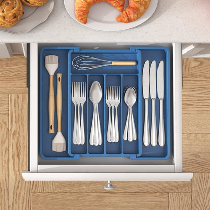 Expandable Silverware Drawer Organizer, Kitchen Utensil Tray