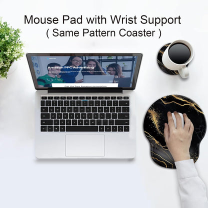Ergonomic Mouse Pad with Wrist Rest Support,Gel Mouse Pads for Desk - Colors A