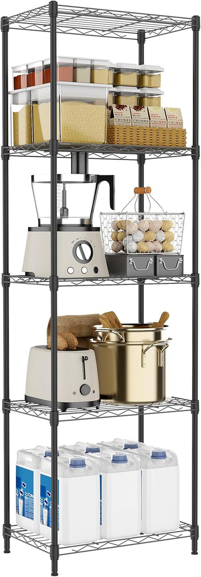 M MZG 450 lbs Steel Storage Shelving 3-Tier Utility Shelving Unit Steel Organizer Wire Rack for Home,Kitchen,Office (11.8" D x 17.7" W x 26.3" H) - Colors B