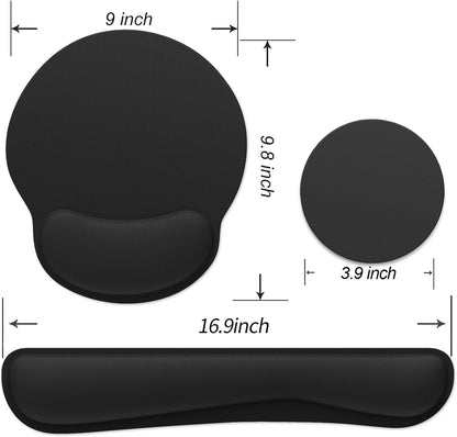 Ergonomic Mouse Pad with Wrist Rest and Keyboard Wrist Rest, Mousepad