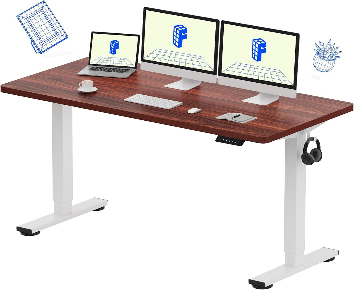 EN1 48"x24" One-Piece Standing Desk, White
