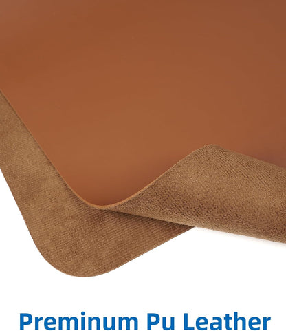 Large Desk pad mat,Mouse Pad,Office Desk Mat, Non-Slip PU Leather Desk Blotter,Large Desk pad,Waterproof Keyboard mat for Office/Home/Decor (Black,48" x 17")