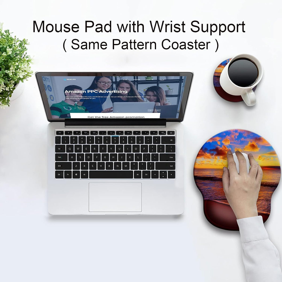 Ergonomic Mouse Pad with Wrist Rest Support,Gel Mouse Pads for Desk - Colors A