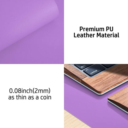 Aothia Leather Office Desk Pad Protector, Non-Slip PU Leather Desk Blotter, Waterproof Laptop Writing Mouse Pad for Office and Home, Black, 31.5" x 15.7" - Colors B