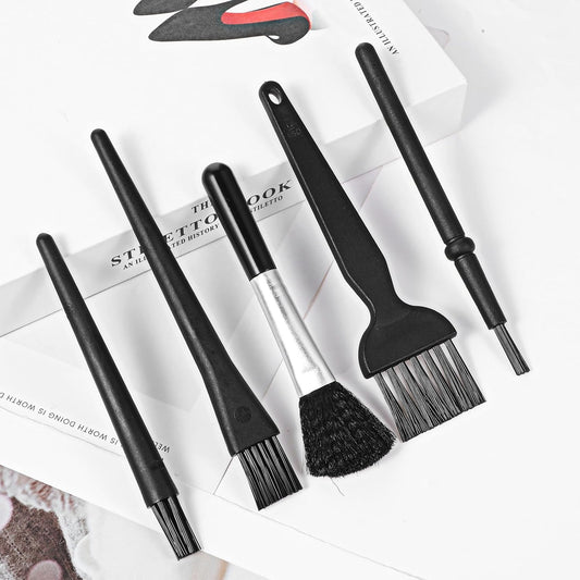 Mini Keyboard Cleaning Brushes Kit, 5 PCS Nylon Anti Static Dusting Brush, Electronics Cleaning Kit Small Spaces, Keyboard Cleaner Brushes Small Brush for Cleanings Computer Motherboard Camera
