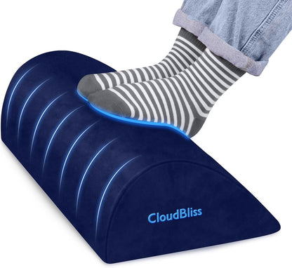 Foot Rest for Under Desk at Work,Office Desk Accessories with Soft Foam and Washable Removable Cover, Foot Stool for Office, Car, Home to Foot Support and Relax Ankles, Black