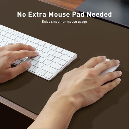 Aothia Leather Office Desk Pad Protector, Non-Slip PU Leather Desk Blotter, Waterproof Laptop Writing Mouse Pad for Office and Home, Black, 31.5" x 15.7" - Colors B