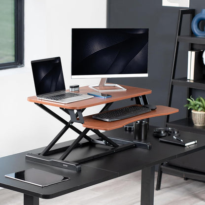 Black 32 in Standing Desk Converter, DESK-V000K