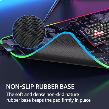 KTRIO Large Gaming Mouse Pad Desk Mat for Gamer, 31.5" x 11.8", Black, XL | Extended Size Design, Superior Micro-Weave Cloth, Non-Slip Rubber Base, Durable Stitched Edges, Water-Resistant Coating