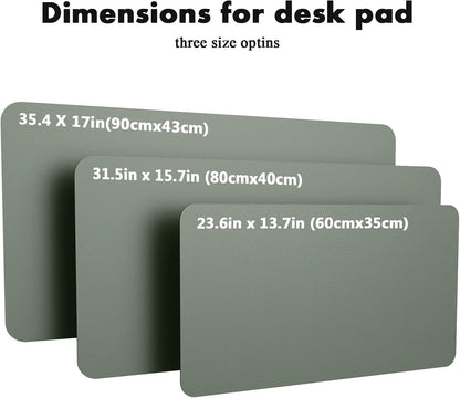 Double-Sided Desk Pad, 31.5"x15.7"Leather Desk Mat, Eco Cork Desk Pad Protector,Large Mouse Pad,Waterproof Desk Blotter for Office/Home(Coffee)
