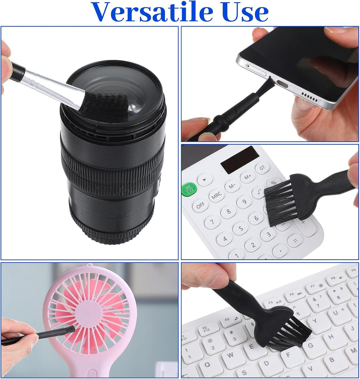 5 Pcs Keyboard Cleaning Brush, 5.5 Inch Anti Static Brush, Computer Laptop Keyboard Small Space, Dust Cleaning (Black)