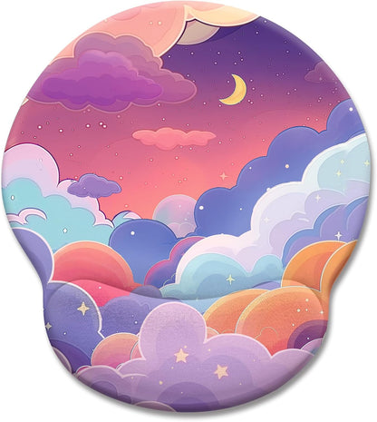 Funny Ergonomic Mouse Pad with Wrist Rest, Cat Desk Decor Gifts - Colors A