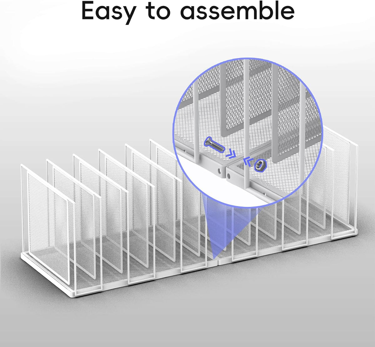File Organizer for Desk, 5-Section Vertical File Sorter, Paper Holder Organizer Standing Metal File Folder for Office Home Classroom, Black