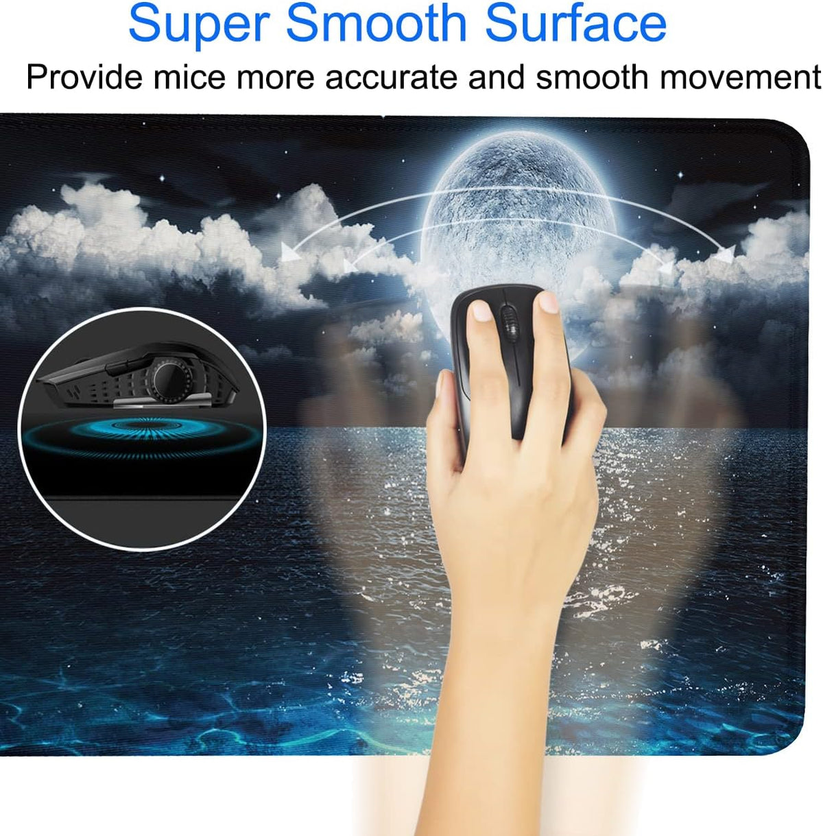 Large Gaming Mouse Pad, 31.5x15.7 inch Large Extended Computer Keyboard Mouse Mat, Water Resist Non-Slip Mousepad Rubber Base Long XXL Desk Mouse Pad for Work & Gaming, Office & Home, Black