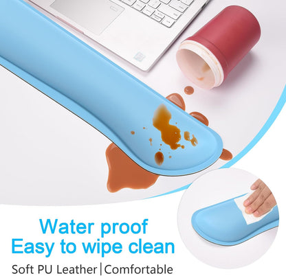 Mouse Wrist Rest, Ergonomic Memory Foam Mouse Wrist for Computer Desk Mats Support, PU Leather Hand Rest Pad Cushion for Gaming, Laptop, Men, Women, Pain Relief & Easy Typing, Black