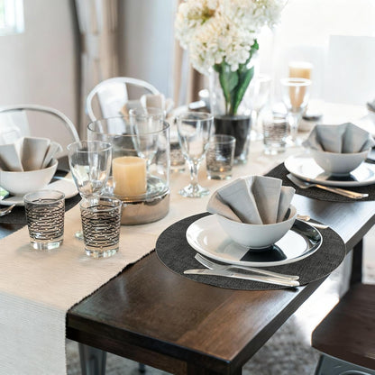 Maxpearl Faux Leather Placemats Set of 6 - Waterproof - Wipe Clean - Heat Resistant - Anti Slip Dining Table Place Mats, Suitable for Indoor & Outdoor Use, 17’’×12’’, Beige