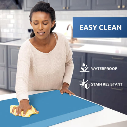 KitchenClouds Kitchen Mat Cushioned Anti Fatigue Rug 17.3"x28" Water Resistant, Non Slip, Standing and Comfort Desk/Floor Mats for House Sink Office (Black)