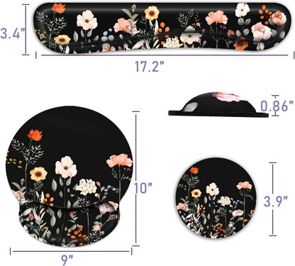 Ergonomic Mouse Pad with Wrist Rest and Keyboard Wrist Rest, Mousepad