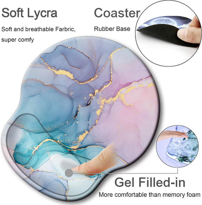 Ergonomic Mouse Pad with Wrist Rest Support,Gel Mouse Pads for Desk - Colors A