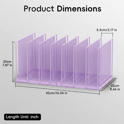 File Organizer for Desk, 5-Section Vertical File Sorter, Paper Holder Organizer Standing Metal File Folder for Office Home Classroom, Black
