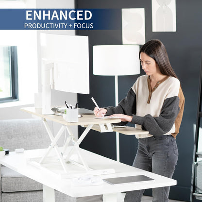 Black 32 in Standing Desk Converter, DESK-V000K