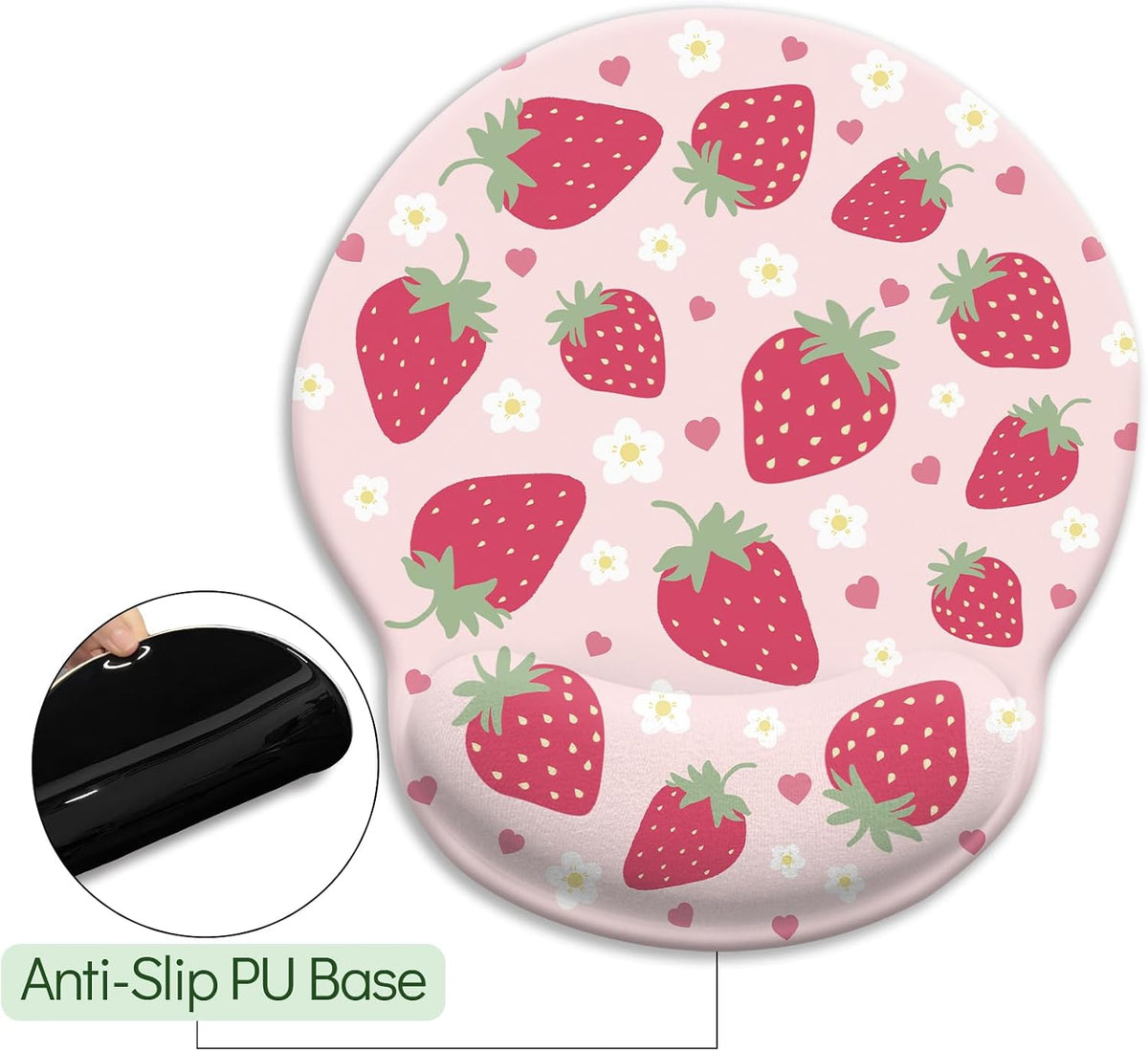 LIMKRIAN Cat Ergonomic Mouse Pad with Wrist Rest, Gaming Mouse Pad with Wrist Support, Funny Mouse Pads for Desk, Computer Mousepad with Non-Slip Pain Relief PU Base, Cute Office Desk Accessories - Colors B