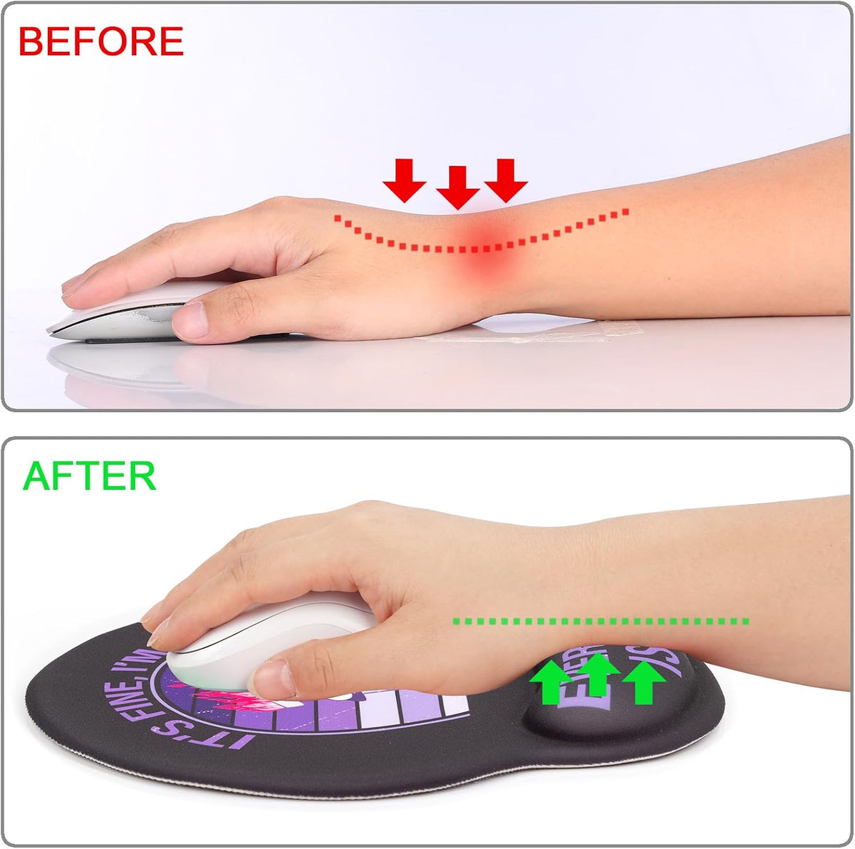Ergonomic Mouse Pad with Wrist Rest Support,Gel Mouse Pads for Desk - Colors A