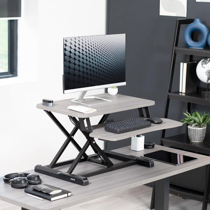 Black 32 in Standing Desk Converter, DESK-V000K