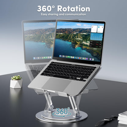 Lifelong Ergonomic Adjustable Laptop Stand for Desk, Extra Tall 20” Height Aluminum Laptop Riser, Portable Foldable Computer Stand, Fits 10-17” Laptops for Office Meetings, Teamwork & Desk Setup