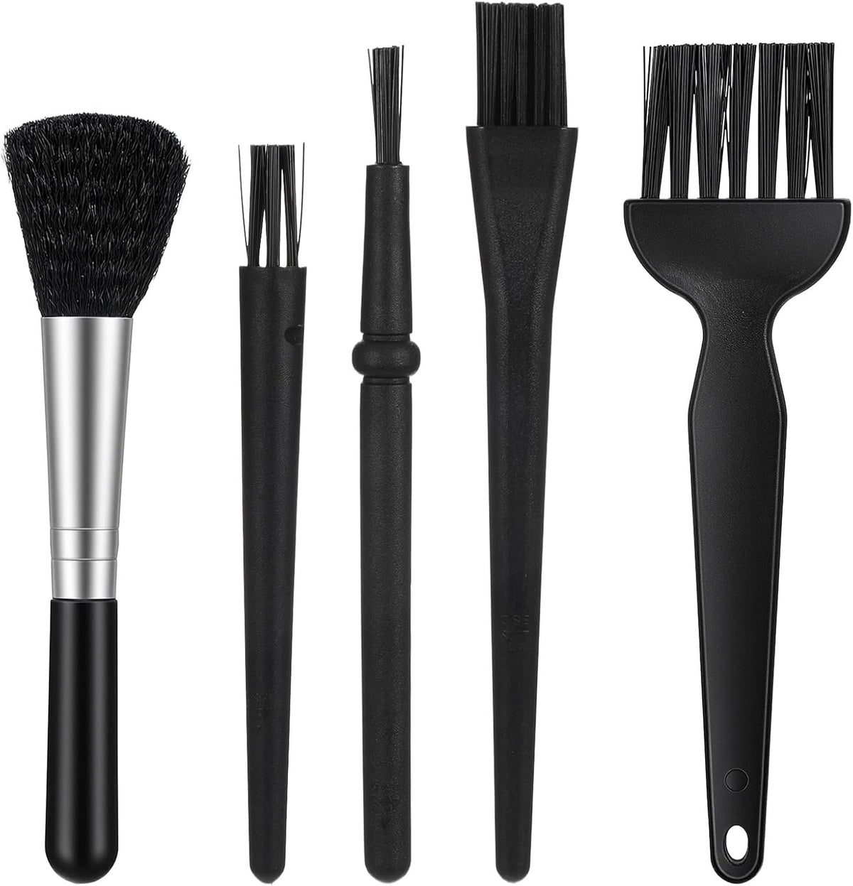 5 Pcs Keyboard Cleaning Brush, 5.5 Inch Anti Static Brush, Computer Laptop Keyboard Small Space, Dust Cleaning (Black)