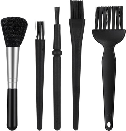 5 Pcs Keyboard Cleaning Brush, 5.5 Inch Anti Static Brush, Computer Laptop Keyboard Small Space, Dust Cleaning (Black)