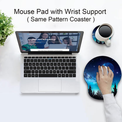 Ergonomic Mouse Pad with Wrist Rest Support,Gel Mouse Pads for Desk - Colors A
