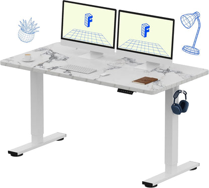 EN1 48"x24" One-Piece Standing Desk, White