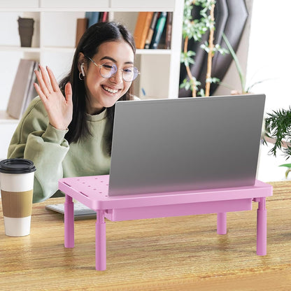 WALI Monitor Stand Riser with Drawer, Desk Organizers and Accessories for Computer, Printer, Laptop Stand for Home Office Supplies, (PTT005-B), 1 Pack, Black