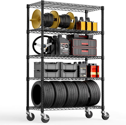M MZG 450 lbs Steel Storage Shelving 3-Tier Utility Shelving Unit Steel Organizer Wire Rack for Home,Kitchen,Office (11.8" D x 17.7" W x 26.3" H) - Colors B