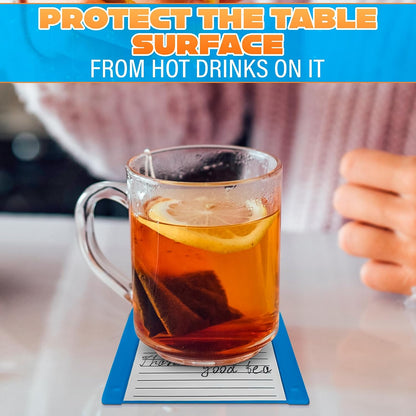 6 Pcs Retro Floppy Coaster for Desk, 3.54"x3.54", Non-Slip Silicone
