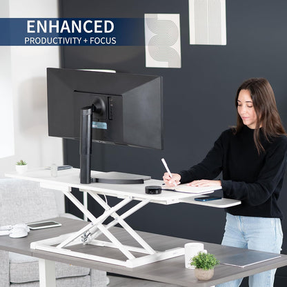 Black 32 in Standing Desk Converter, DESK-V000K