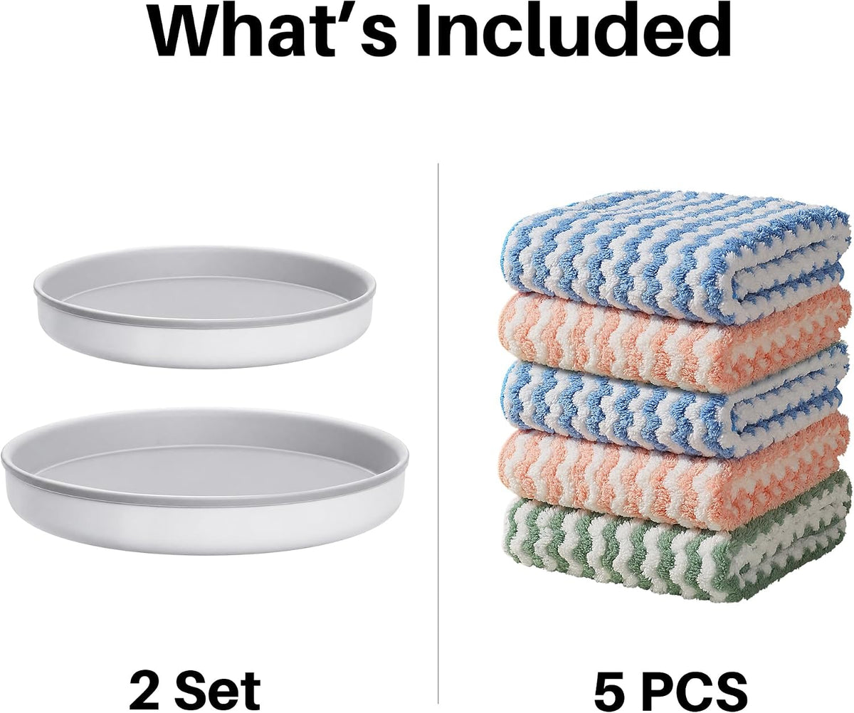 18 Pack Microfiber Cleaning Cloth, Kitchen Towels for Dish Drying Washing, Absorbent Streak Free Lint Free Rags for Cleaning, Reusable and Washable Towels - 10" x 10"
