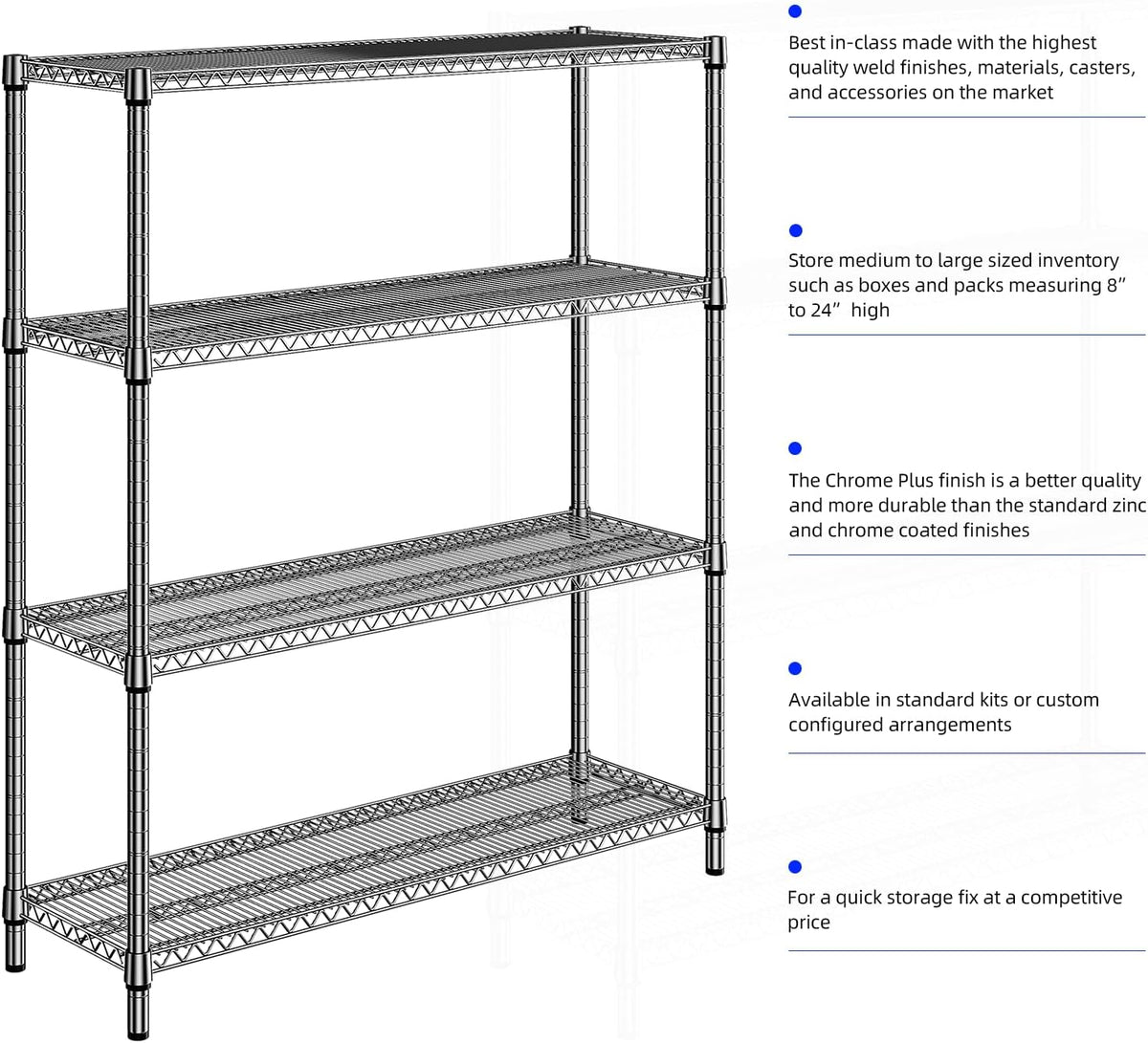 M MZG 450 lbs Steel Storage Shelving 3-Tier Utility Shelving Unit Steel Organizer Wire Rack for Home,Kitchen,Office (11.8" D x 17.7" W x 26.3" H) - Colors B
