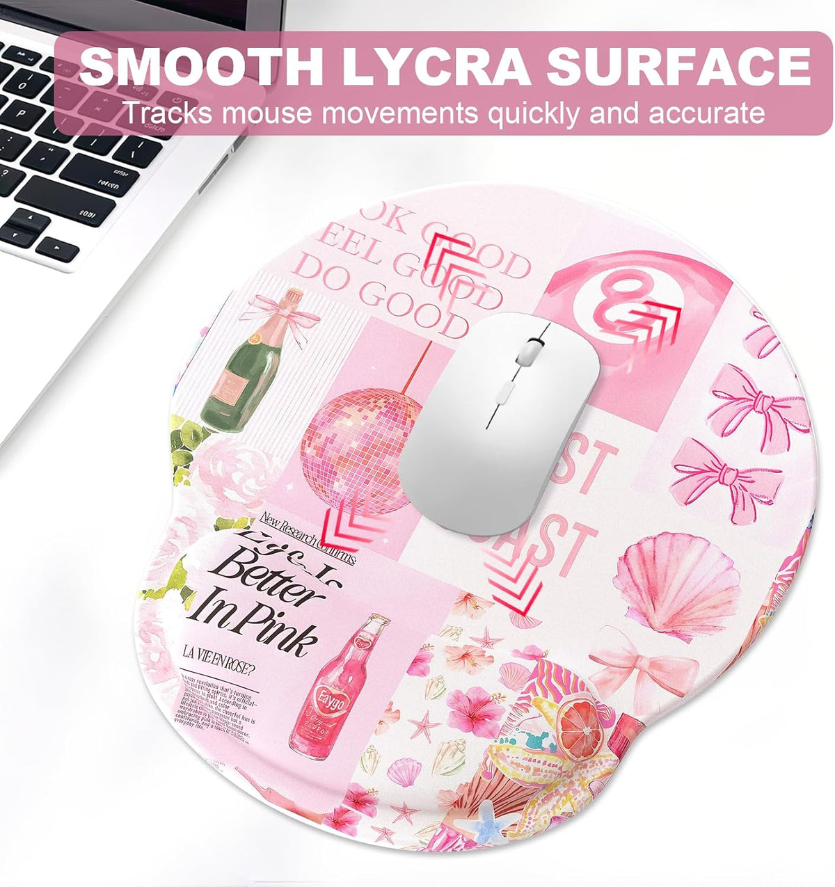 Ergonomic Mouse Pad with Wrist Rest and Keyboard Wrist Rest, Mousepad