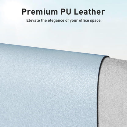 Aothia Leather Office Desk Pad Protector, Non-Slip PU Leather Desk Blotter, Waterproof Laptop Writing Mouse Pad for Office and Home, Black, 31.5" x 15.7" - Colors B