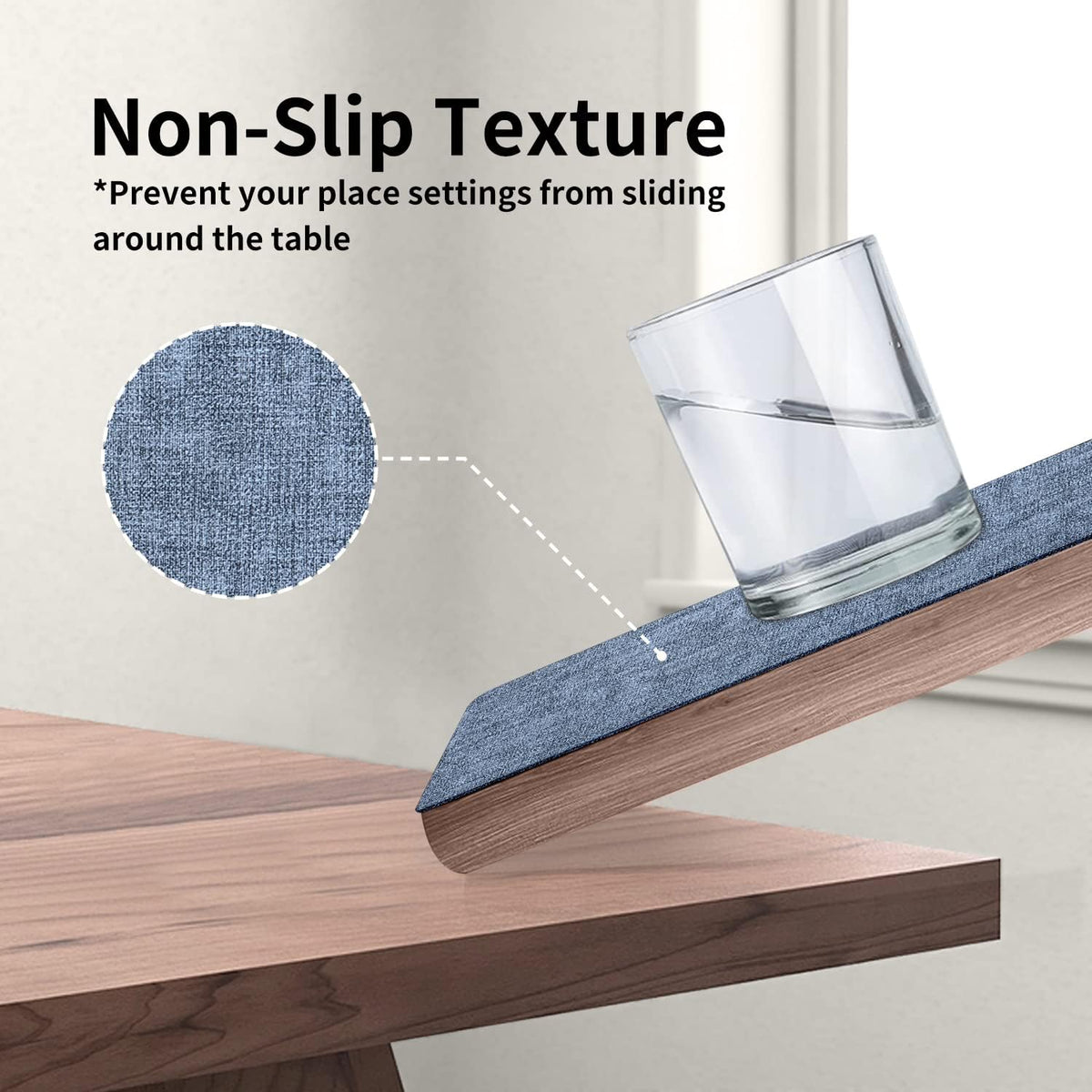 Maxpearl Faux Leather Placemats Set of 6 - Waterproof - Wipe Clean - Heat Resistant - Anti Slip Dining Table Place Mats, Suitable for Indoor & Outdoor Use, 17’’×12’’, Beige