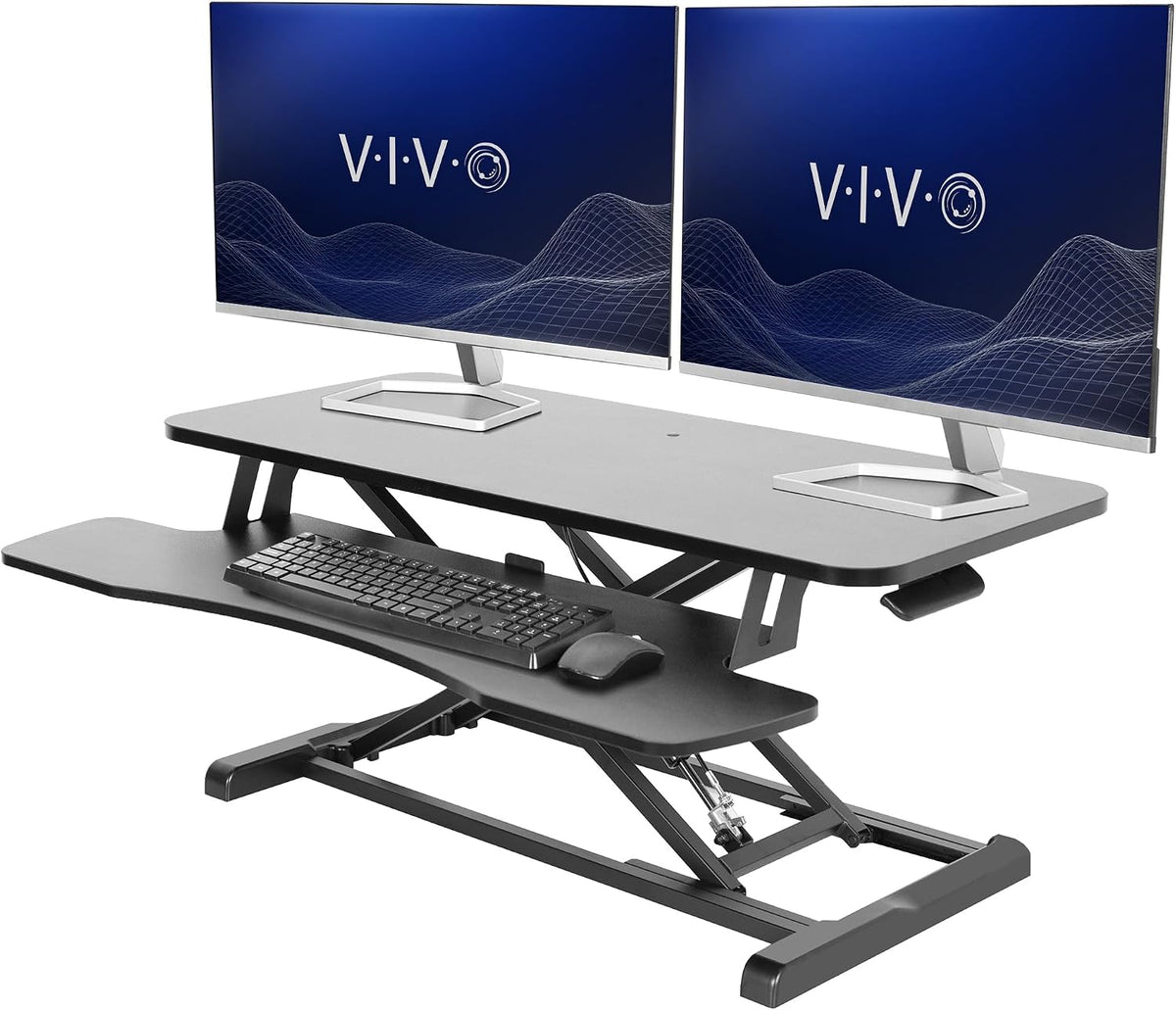 Black 32 in Standing Desk Converter, DESK-V000K